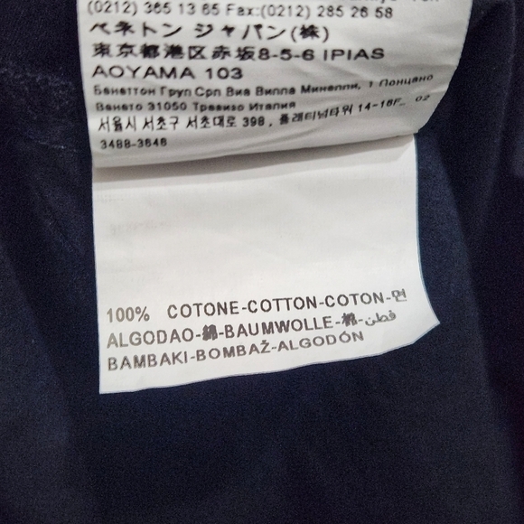 UNITED Colors Of Benetton V-Neck Black Top - Picture 7 of 8